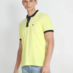 Arrow Sport Yellow Cotton Regular Fit Polo T-Shirt image 3