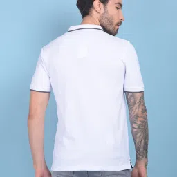 Crimsoune Club White Slim Fit Polo T-Shirt image 2