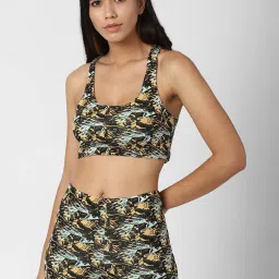Forever 21 Black Printed Sports Bra image 1