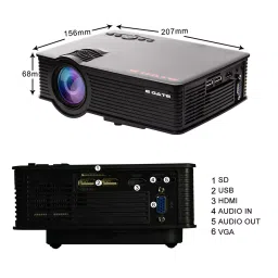 EGate Black i9 Pro 55W Portable Projector 1280 x 720p EGi9 image 5
