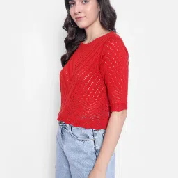 Crimsoune Club Red Crop Sweater image 3