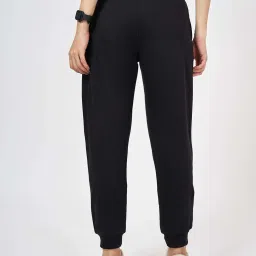 Ajile By Pantaloons Jet Black Cotton Regular Fit Joggers image 2