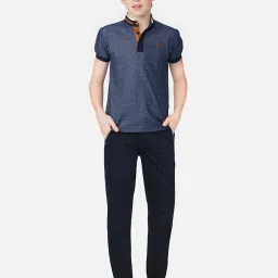 Gini & Jony Kids Navy Solid Joggers image 3