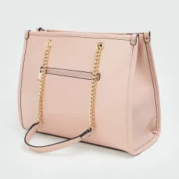 Code by Lifestyle Pink Textured Tote Bag image 2