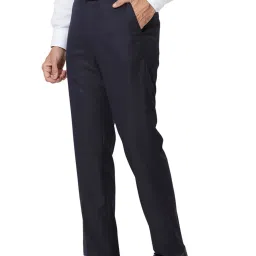 Park Avenue Blue Regular Fit Trousers image 3