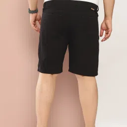 Thomas Scott Black Cotton Regular Fit Bermuda Shorts image 2