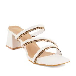 Scentra Women's SPAIN White Casual Sandals image 3