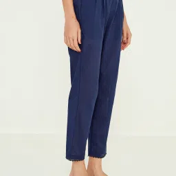 ANCESTRY Navy Regular Fit High Rise Pants image 3