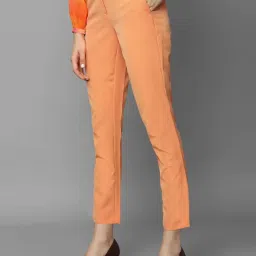 Allen Solly Peach Mid Rise Trousers image 3