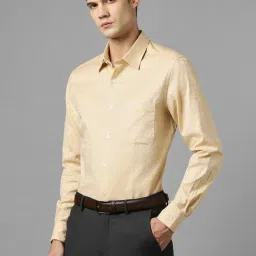 Louis Philippe Gods & Kings Beige Cotton Regular Fit Printed Shirt image 3