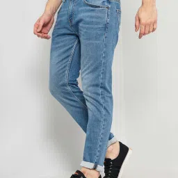 celio celio* Blue Regular Fit Lightly Washed Jeans image 3