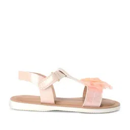 Pantaloons Junior Girls Peach Ankel Strap Sandals-image-39