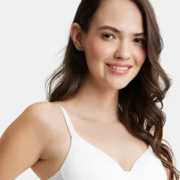 Jockey White Full Coverage Wireless Beginner's Bra image 2