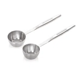 HAZEL Silver Stainless Steel Ladle with Handle - Set of 2 image 2
