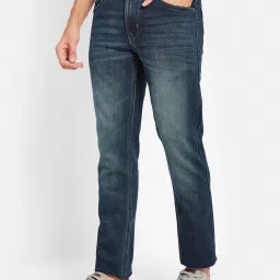 Octave Blue Cotton Regular Fit Stretchable Jeans image 3