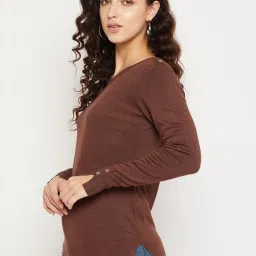 MADAME Brown Regular Fit Sweater image 3