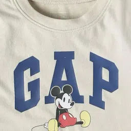 GAP Boys Beige Cotton Graphic T-Shirt image 3
