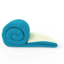 Home Ecstasy Blue & Beige Polyester 110 GSM Double Comforter image 3