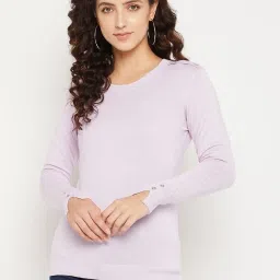 MADAME Lilac Regular Fit Sweater image 1