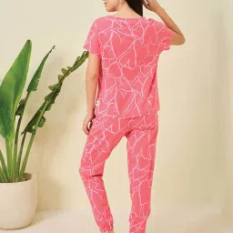 Sweet Dreams Pink Printed Pyjama Set image 2