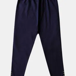 Kiddopanti Kids Navy & Lavender Regular Fit Capri (Pack of 2) image 2