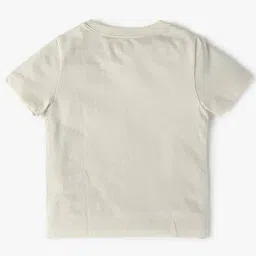 GAP Boys Beige Cotton Graphic T-Shirt image 2