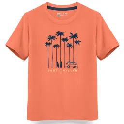 HELLCAT Kids Yellow & Coral Printed T-Shirt (Pack Of 2) image 3