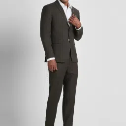 Peter England Elite Grey Slim Fit Two Piece Suit image 3