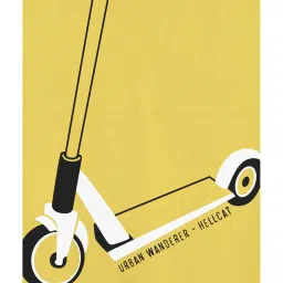 HELLCAT Kids Yellow Printed T-Shirt image 3