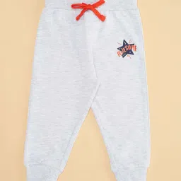Pantaloons Baby Grey Cotton Printed Trackpants image 3