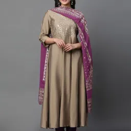 Aurelia Purple Printed Dupatta image 3