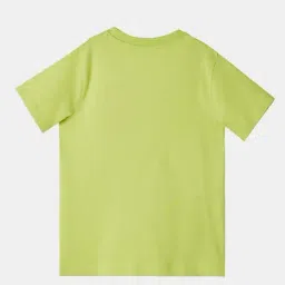 The Souled Store Kids Green & Pink Cotton Printed Mickey T-Shirt image 2