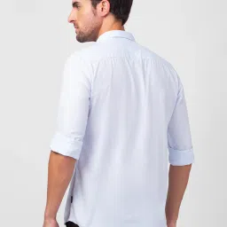 Kenneth Cole Light Blue Slim Fit Striped Shirt image 2