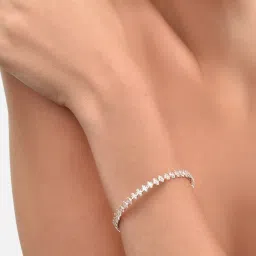 Zaveri Pearls Rose Gold Marquise Shaped Cubic Zirconia Necklace Earring Bracelet Set-ZPFK12572 image 3