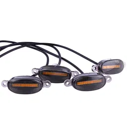Allextreme Front Bumper Warning Insert Car Grill LED Lamp for Cars, Trucks, SUV , EX4CG9L (Pack of 4) image 1