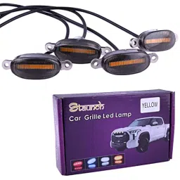 Allextreme Front Bumper Warning Insert Car Grill LED Lamp for Cars, Trucks, SUV , EX4CG9L (Pack of 4) image 2
