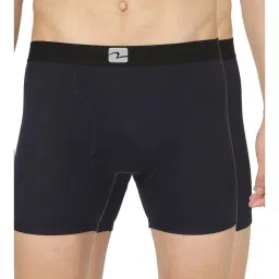 UnderJeans by Spykar Navy Trunks - Pack of 2 image 1
