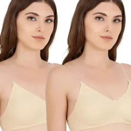 Floret Multicolor Non Wired Non Padded T-Shirt Bra (Pack Of 2) image 1