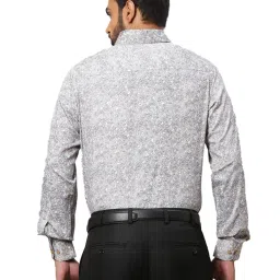 Raymond Blue Cotton Regular Fit Printed Shirt image 2