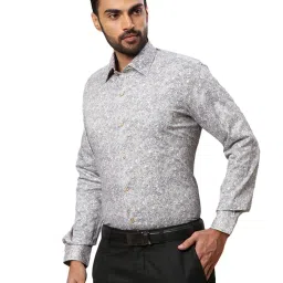 Raymond Blue Cotton Regular Fit Printed Shirt image 3