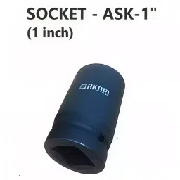 Akari Deep Impact Socket Metal Body 1 inch (25.4 mm) 90 mm Length and Black Color, ASK-1" image 2