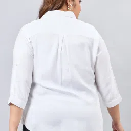 Style Quotient White Rayon Regular Fit Shirt image 2