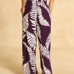 Kazo Purple Printed Casual Trousers image 2
