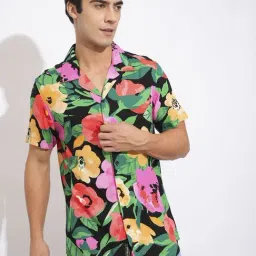 Being Human Multicolored Slim Fit Floral Print Shirt-image-59