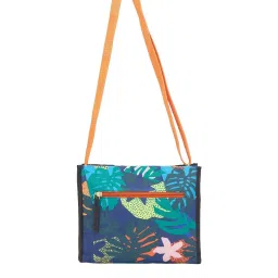 Caprese Octavia Indigo Canvas Printed Sling Handbag image 2