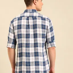 Linen Club White Linen Slim Fit Casual Shirt image 2