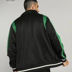 Puma T7 Black Regular Fit Striped Jacket image 2