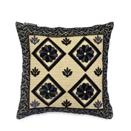 Romee Black Cotton Cushion Covers (40 x 40 cm) - Set of 5 image 2