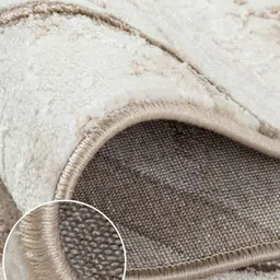 OBSESSIONS Beige Abstract Printed Anti-Skid Carpet image 5