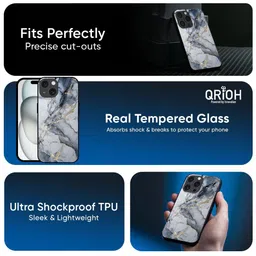 QRIOH Abstract Printed iPhone 16 Pro Max Back Case Mobile Accessories image 5